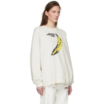 Shop R13 Off-white The Velvet Underground Edition Oversized Sweatshirt In Ecru