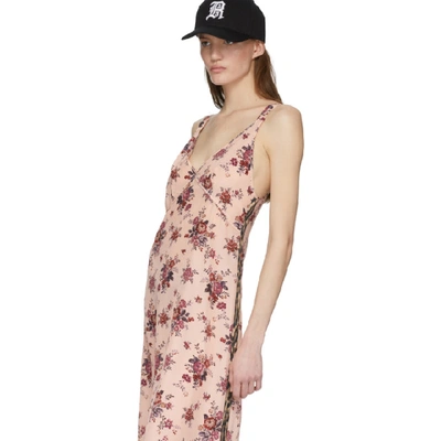 Shop R13 Pink Floral Slip Dress In Lt Pink/leo