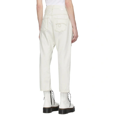 Shop R13 White Tailored Drop Jean In Nora White