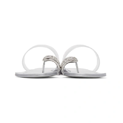 Shop Giuseppe Zanotti Silver Ring Ghost Sandals