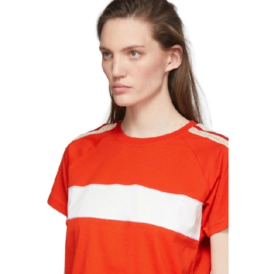 Shop Wales Bonner Red George T-shirt In Red/ivory