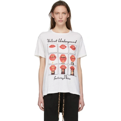 Shop R13 Off-white The Velvet Underground Edition Lips Boy T-shirt In Ecru