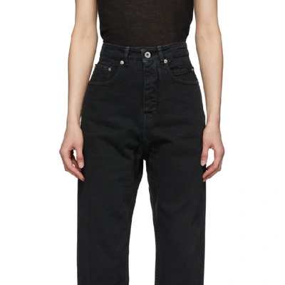 Shop Rick Owens Drkshdw Black Collapse Cut Jeans In 09 Black