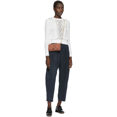 Shop See By Chloé See By Chloe White Lace Fitted Sweater In 101 White