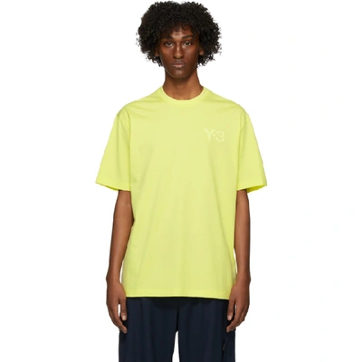 Shop Y-3 Yellow Logo T-shirt In Yellow Tint