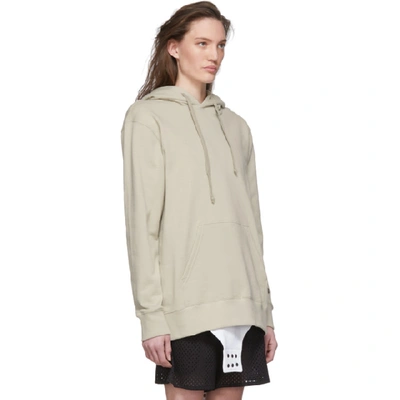 Shop Rick Owens Off-white Champion Edition Pentagram Hoodie In 08 Pearl