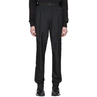 Shop Rick Owens Black Champion Edition Light Nylon Track Pants In 09 Black