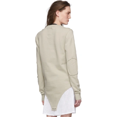 Shop Rick Owens Off-white Champion Edition Long Sleeve T-shirt In 08 Pearl