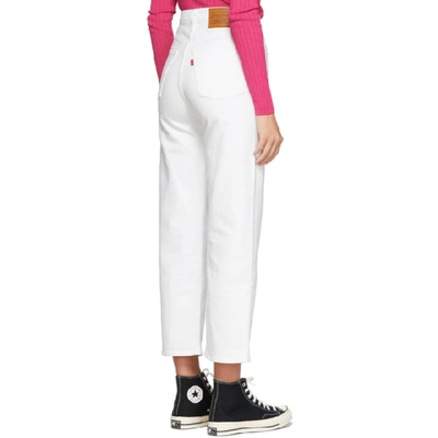 Shop Levi's Levis White Ribcage Straight Ankle Jeans In In The Clou