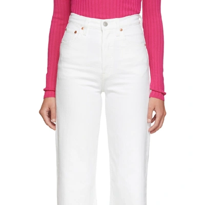 Shop Levi's Levis White Ribcage Straight Ankle Jeans In In The Clou