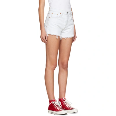 Shop Levi's Levis Blue Faded 501 Shorts In Trace Indig
