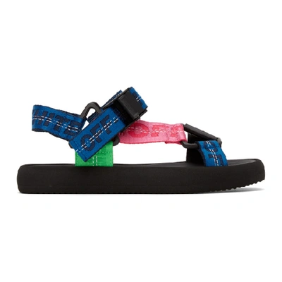 Shop Off-white Navy & Pink Micro Trek Sandals In Multicolor