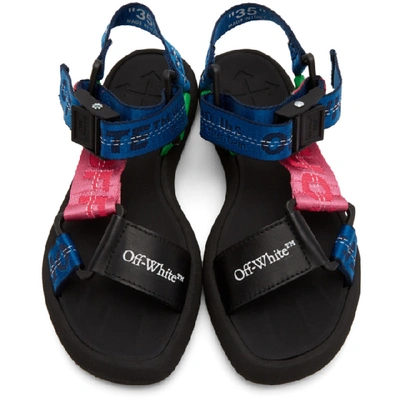 Shop Off-white Navy & Pink Micro Trek Sandals In Multicolor