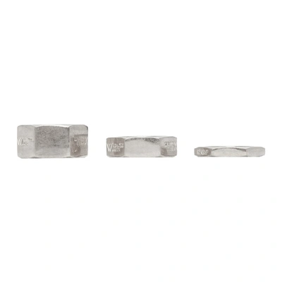 Shop Off-white Silver Hexnut Ring Set