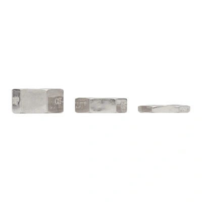 Shop Off-white Silver Hexnut Ring Set