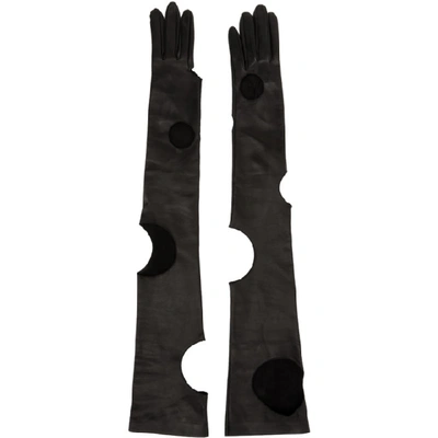 Shop Off-white Black Hole Long Gloves