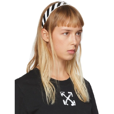 Shop Off-white Black And White Diag Headband