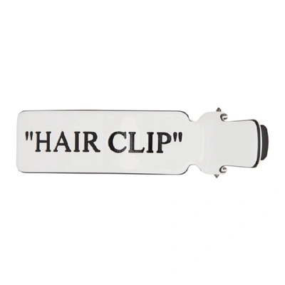 Shop Off-white White Quote Hair Clip