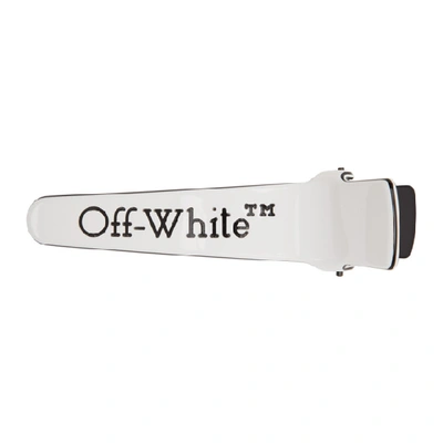 Shop Off-white White Logo Hair Clip
