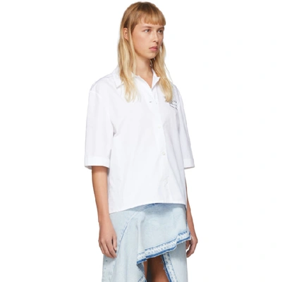 Shop Off-white White Poplin Bowling Shirt