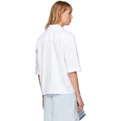 Shop Off-white White Poplin Bowling Shirt