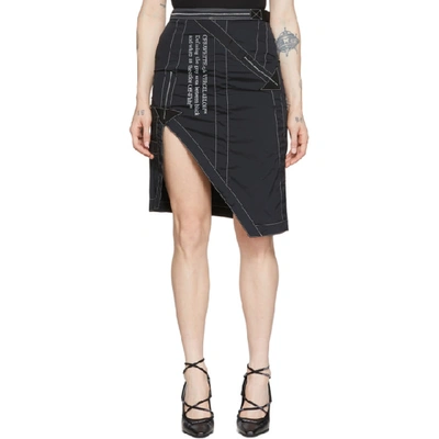 Shop Off-white Black Parachute Miniskirt