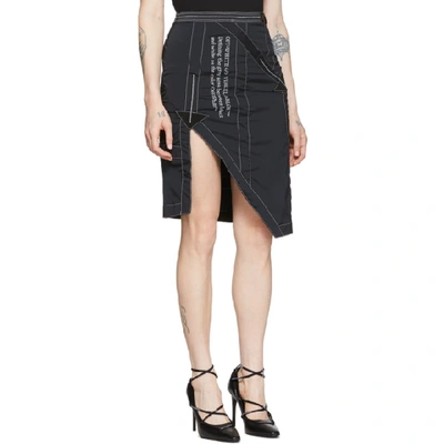 Shop Off-white Black Parachute Miniskirt