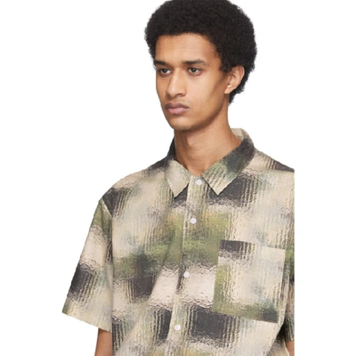 Shop Saturdays Surf Nyc Saturdays Nyc Green And Off-white Alpons Glass Shirt In Glass Print