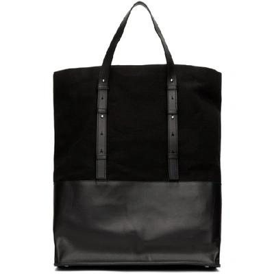 Shop Ami Alexandre Mattiussi Black Cabas Tote In 001 Noir