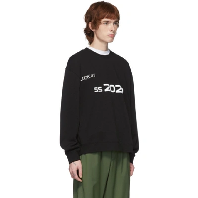 Shop Xander Zhou Black 2020 Sweatshirt In White/black