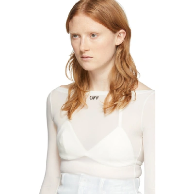 Shop Off-white White Basic Sheer T-shirt