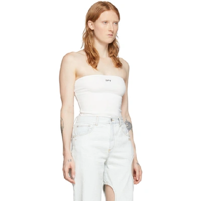 Shop Off-white White Strapless Bodysuit