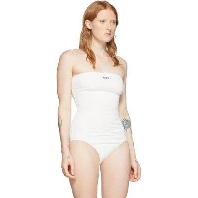 Shop Off-white White Strapless Bodysuit
