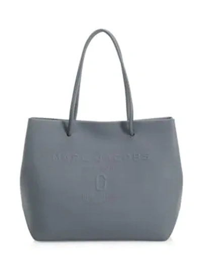 Shop Marc Jacobs Women's Coated Leather Tote In Shadow