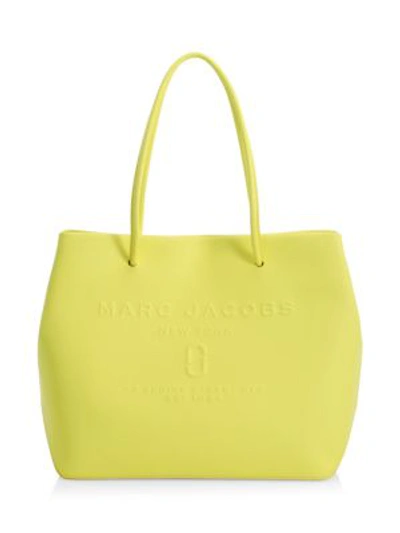 Shop Marc Jacobs Coated Leather Tote In Sun