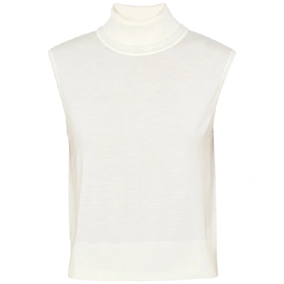 Shop The Row Chano White Roll-neck Wool-blend Top