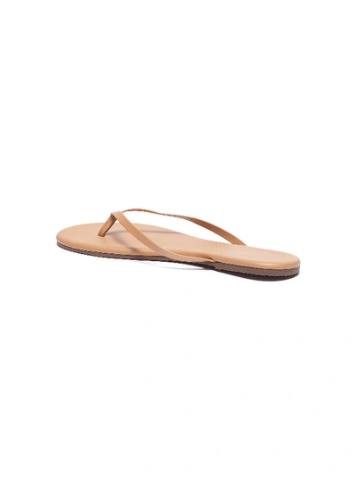 Shop Tkees 'foundations' Leather Flip Flops In Neutral