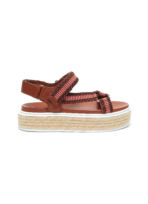 prada platform espadrille sandal