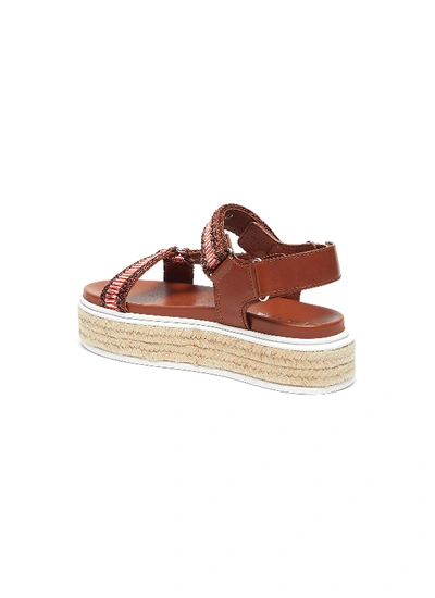 Shop Prada Flat Platform Espadrille Sandals