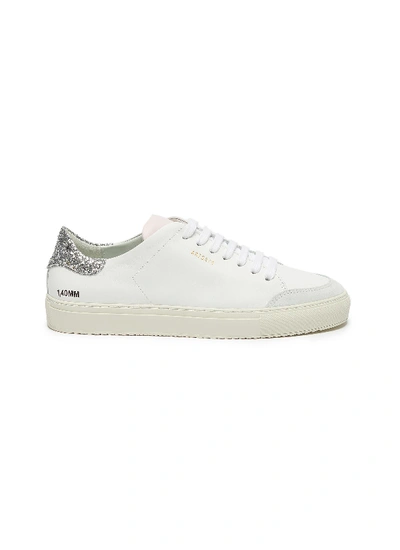 Shop Axel Arigato 'clean 90' Glitter Tab Contrast Tongue Leather Sneakers In White