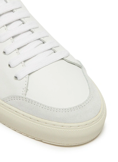 Shop Axel Arigato 'clean 90' Glitter Tab Contrast Tongue Leather Sneakers In White
