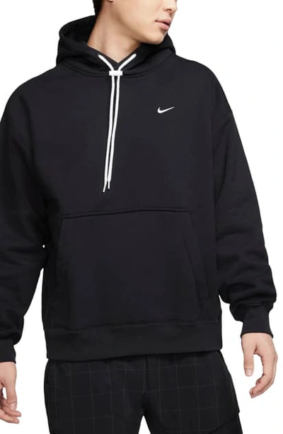 Shop Nike Hooded Sweatshirt In Black/ White