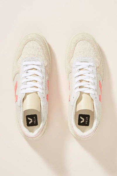 Shop Veja V-10 Trainer Sneakers In Pink