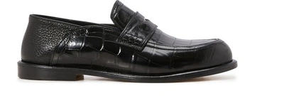 Shop Loewe Moccasins In Black_black