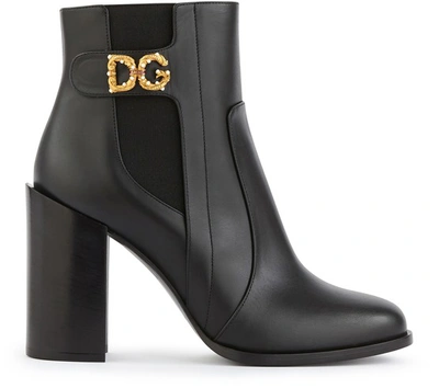 Shop Dolce & Gabbana Dg Amore Ankle Boots In Black