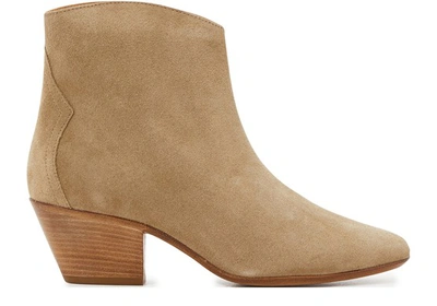 Shop Isabel Marant Dacken Heeled Booties In Taupe