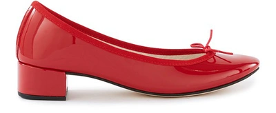 Shop Repetto Camille Flat Ballets With Leather Sole In Flamme