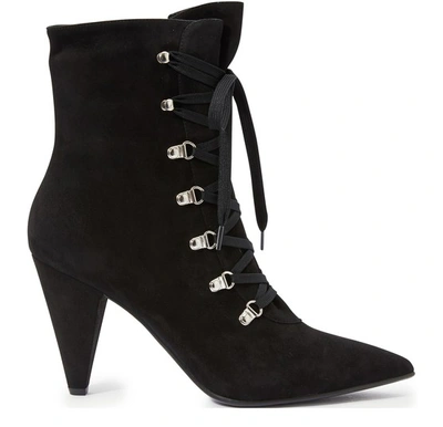 Shop Gianvito Rossi Laced Ankle Boots In Black