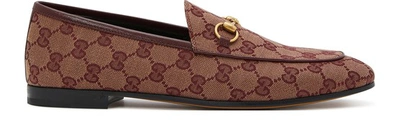 Shop Gucci Jordaan Loafers In Bordeaux