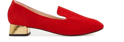 Shop Repetto Mathis Moccasins In Flamme/or